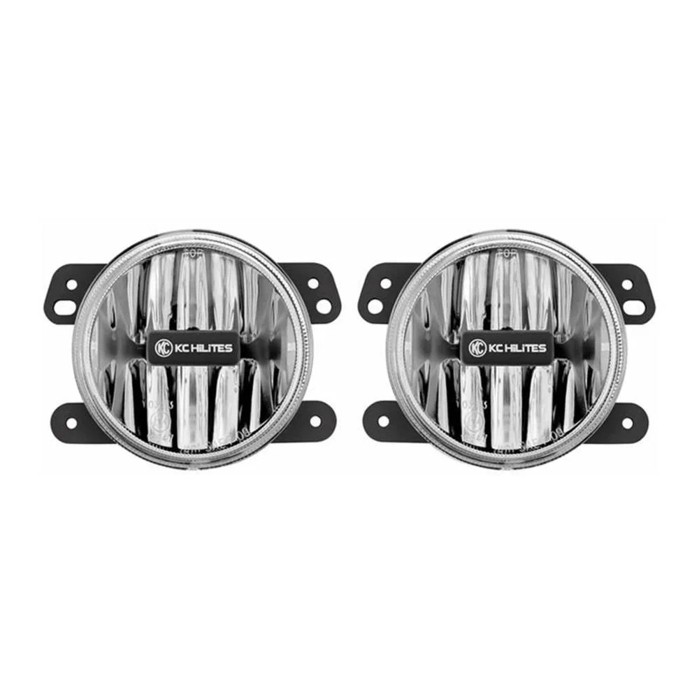 0497 – KC HILITE Driving/ Fog Light, LED White CREE Bulb 4 Inch Round 10 Watt Per Light Bulbs AMP Draw 0.83 AMP Per L...